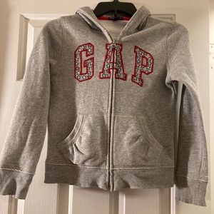 Gap logo gray zip up jacket
